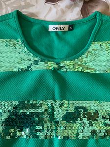 ONLY Green Sequin Top
