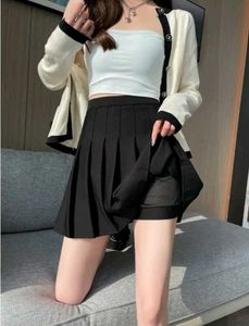 URBANIC Pleated Black Mini Skirt