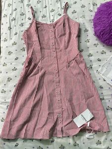 Savana cute gingham print dress ❣️