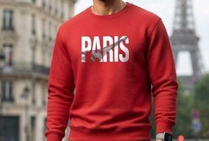 Red Paris Graphic Sweatshirt