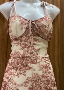 Chic Vintage Print Midi Dress