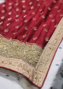[Super Sale]🥳 New Hot Red Saree Without Blouse