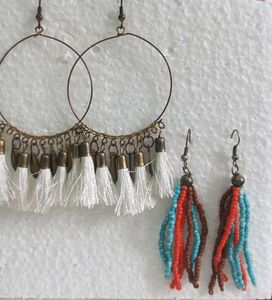 Boho Tassel Hoop Earrings