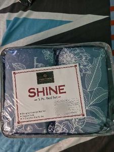 House of Cotton Blue Floral Bed Sheet Set