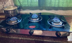 Pigeon Glass Top Gas Stove - 3 Burner