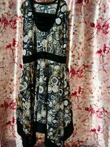 Chic Floral Print Sleeveless Dress