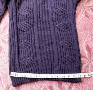 Stylish Purple Knit Sweater