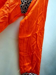 🟠Stylish Orange &amp; Print Kurti