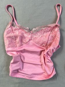 Savana Pink Lace Trim Camisole XS
