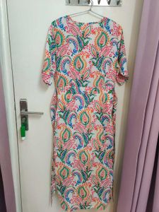 Boho Paisley Wrap Midi Dress