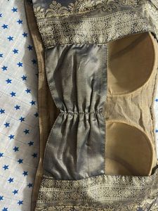 Embroidered Bluish Grey Blouse