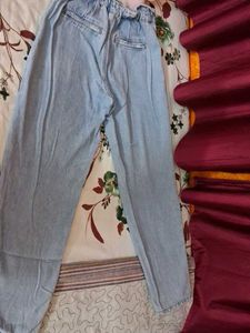 Light Wash Paperbag Waist Jeans