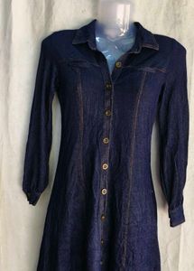 Classic Blue Denim Shirt Dress