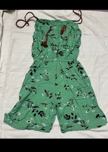 Floral Print Strapless Romper
