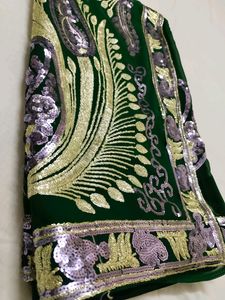 Dark Green Celebrity Look Saree