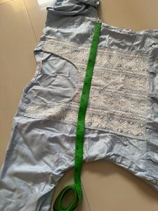 Elegant Blue Embroidered Kurta Set
