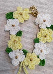 Handmade Crochet Flower Bracelet