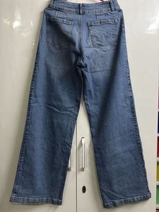 Wide Leg Denim Jeans High Waist