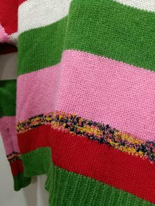 Multi Colour Hand Knitted Sweater