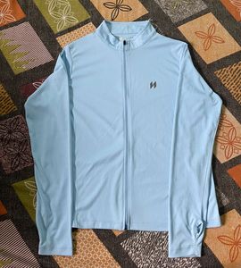 Light Blue Zip-Up Jacket