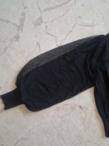 Stylish Black Puff Sleeve Top
