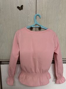 Cute Pink Peplum Top