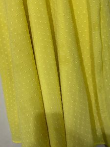 Bright Yellow Georgette Chikankari dress