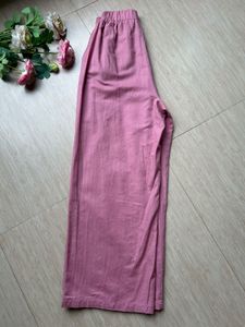 Pink Wide Leg linen Pants