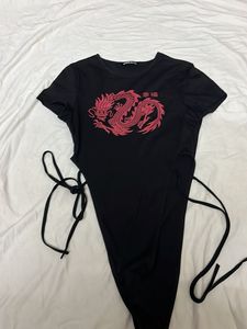 Black Dragon Graphic Dress