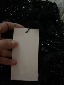 Zara Party wear sequin Black Halter Top with Fring