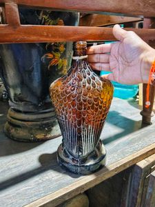 Vintage Glass Eagle Decanter Bottle
