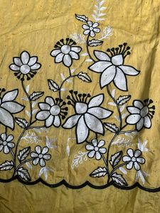 Yellow Kurta Floral Embroidery with dupatta