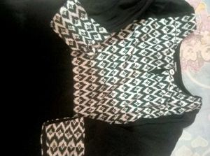 Stylish Black Kurta with Geometric Print
