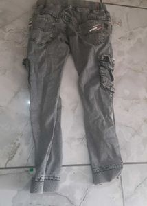 Stylish Grey Cargo Jeans for Men