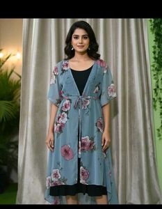 Floral Print Duster Dress