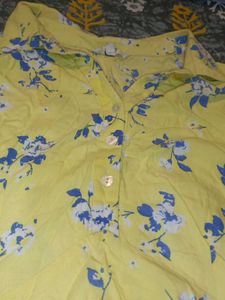 Yellow Floral Print Shirt