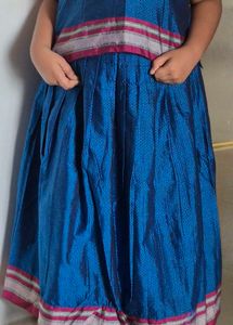 Blue Printed Ethnic Skirt with top