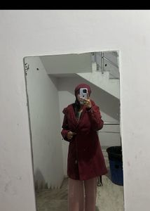 Maroon Hooded Coat
