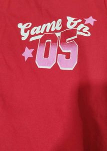 Red Back Print T-Shirt