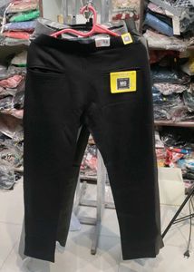 Black Straight Fit Trousers