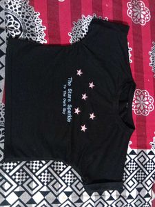 Black "Stars Sparkle" T-Shirt
