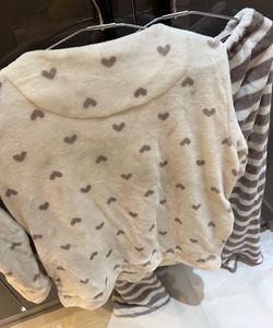 Cozy Heart Print Pajama Set