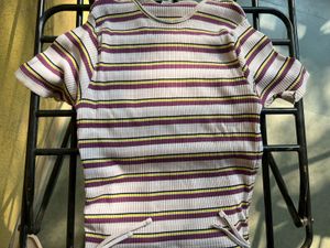 Striped Ribbed T-Shirt