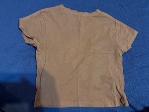 Nuon brown cut-out crop top