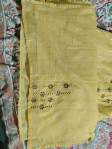 Yellow Kurta with Embellishments