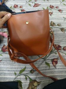 Unique Two-Tone Textured Crossbody Bag