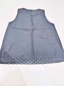 Stylish Grey Lace Trim top