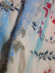Floral Print Blouse with Tie Neck