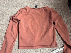 Rust Long Sleeve Corset Top