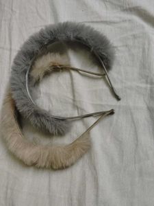 Fluffy Faux Fur Hair Band – Combo Pack of 2